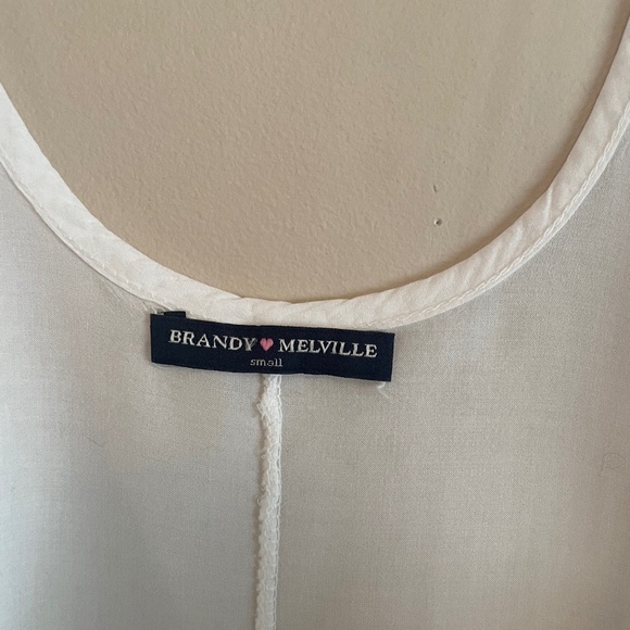 Brandy Melville Thin White Crop Top - Picture 3 of 4